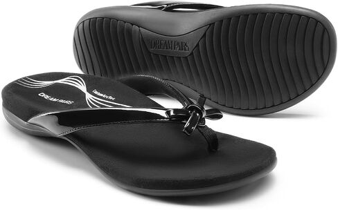 DREAM PAIRS Women's Arch Support Flip Flops Comfortable Dressy Orthopedic Thong Sandals Slides with Bow for Walking Summer Vacation in Saudi Arabia
