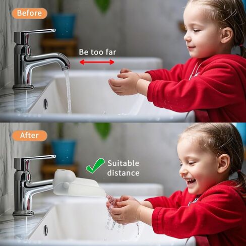 KOMIDK Faucet Extender for Bathroom Sink Faucet Extender for Toddlers Bathroom Sink Kitchen Bathtub (Grey) in Saudi Arabia
