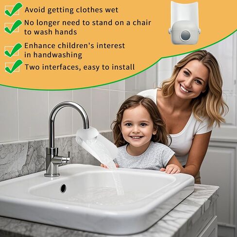 KOMIDK Faucet Extender for Bathroom Sink Faucet Extender for Toddlers Bathroom Sink Kitchen Bathtub (Grey) in Saudi Arabia