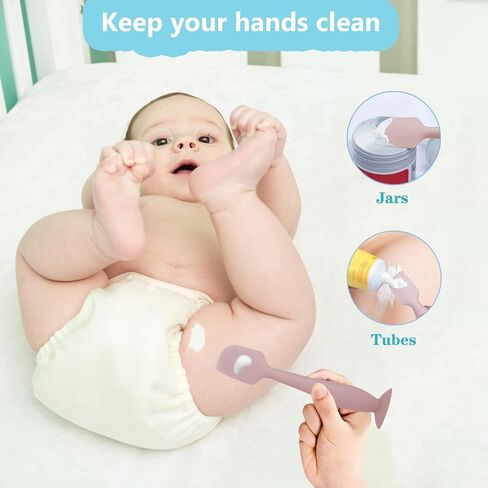 Diaper Cream Spatula Applicator, 3 Pack Butt Paste Spatula Diaper Cream Brush for Newborn Baby in Saudi Arabia