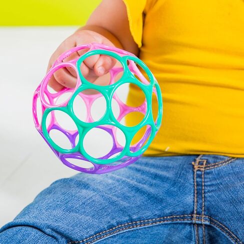 Bright Starts Oball Easy Grasp Classic Ball Infant Toy in Pink/Purple, Age Newborn and up. 4 Inches in Saudi Arabia
