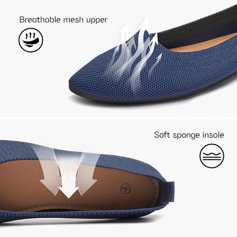 Shupua Women's Pointed Toe Ballet Flats in Saudi Arabia