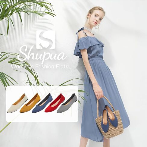 Shupua Women's Pointed Toe Ballet Flats in Saudi Arabia