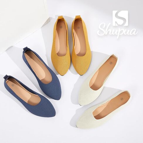 Shupua Women's Pointed Toe Ballet Flats in Saudi Arabia