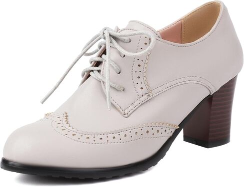 مضخات الكعب العالي المكتنزة النسائية الدانتيل على أحذية Oxfords Brogues in Kuwait