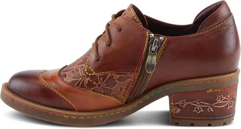 Spring Step L'Artiste Briteetoe Women's Oxford Bootie - Artistic Accents, Embossed Handpainted Details, Versatile & Comfortable in Saudi Arabia
