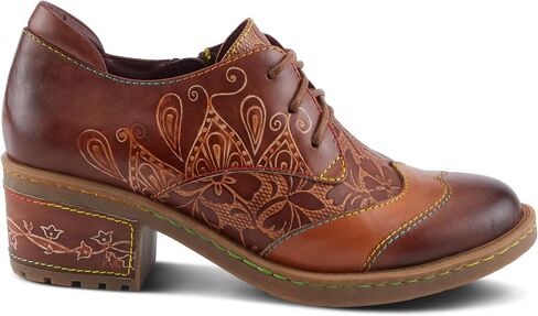 Spring Step L'Artiste Briteetoe Women's Oxford Bootie - Artistic Accents, Embossed Handpainted Details, Versatile & Comfortable in Saudi Arabia