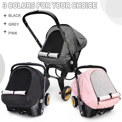 Waterproof Baby Car Seat Cover Compatible with Doona Car Seat and Stroller,Patented Windproof Car Seat Canopy for Boys & Girls, Keeps Babies Warm and Coz(Gray) in Saudi Arabia