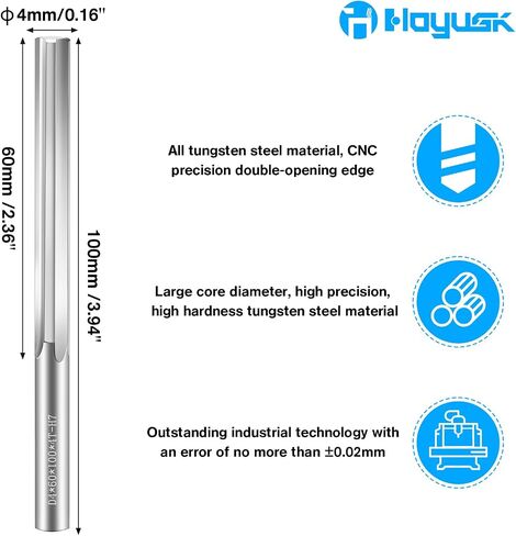 2.5mm Chucking Reamer, Tungsten Carbide Lathe Reamer H7 4 Straight Flutes, 100mm Round Shank, for Milling and Cutting Stainless Steel, Alloy, and Copper Metals in Kuwait
