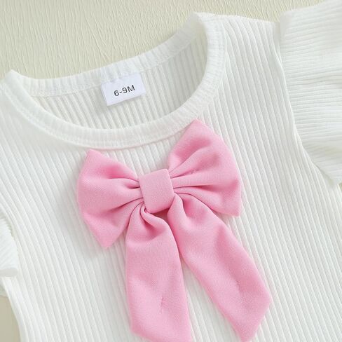 KMBANGI Toddler Baby Girl Skirt Set Ruffle Short Sleeve Bowknot Knitted T-Shirts Skirt Shorts Beret Baby 3Pcs Summer Clothes in Saudi Arabia