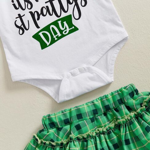 Newborn Baby Girl Easter Outfit Ruffle Short Sleeve Romper Rabbit Tutu Shorts Headband Socks 4Pcs Clothes in Kuwait