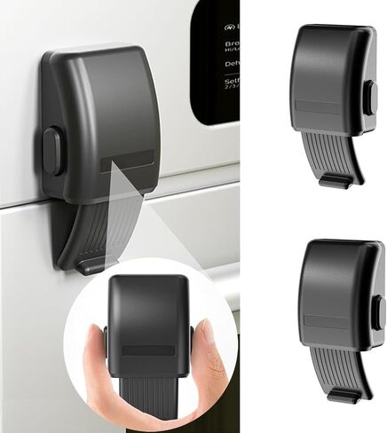 2 Pack Refrigerator Lock for Kids with Adhesive, Child Proof Fridge Locks to Keep Door Closed, RV Refrigerator Door Latch, Freezer Door Lock for Toddlers Dogs and Cats, Easy Installation in Saudi Arabia