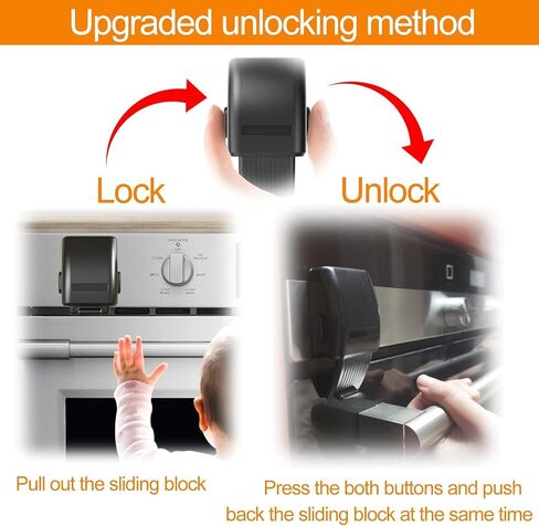 2 Pack Refrigerator Lock for Kids with Adhesive, Child Proof Fridge Locks to Keep Door Closed, RV Refrigerator Door Latch, Freezer Door Lock for Toddlers Dogs and Cats, Easy Installation in Saudi Arabia