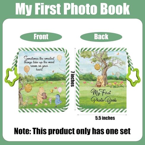 ألبوم Winnie the Pooh Baby Memory Soft ، صورة ألبومتي العائلية الأولى ، ألبوم صور Pooh Toddler ، كتاب My First Photo Book ، Winnie Baby Photo For Babies Newborn for Newborn Toddler Kids 5.5 × 7 بوصة in Kuwait