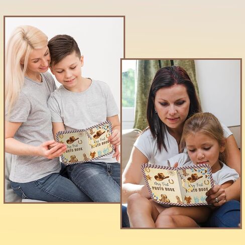 My First Family Album Photo, Safari Baby Photo Soft Album, Baby Memory Album Gift, Baby Albums Birthday Gifts, My First Family Photo Album for Baby, Baby Photo Book for Toddler Kids 5.5 x 7 inch in Kuwait