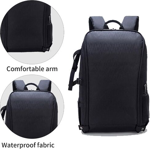 Camera Backpack for DSLR with Tripod Holder, 18" Waterproof Photography Bag Fits Most DSLR/SLR Cameras, Shockproof Laptop Compartment (Black Gray) in Saudi Arabia