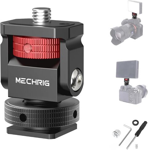شاشة Mini Camera Monitor مع حذاء بارد ، شاشة حقل الألومنيوم مع 1/4 ″ المسمار لقفص MIC LED LED ، محول الأحذية البارد 360 درجة دوارة و 180 درجة. in Kuwait