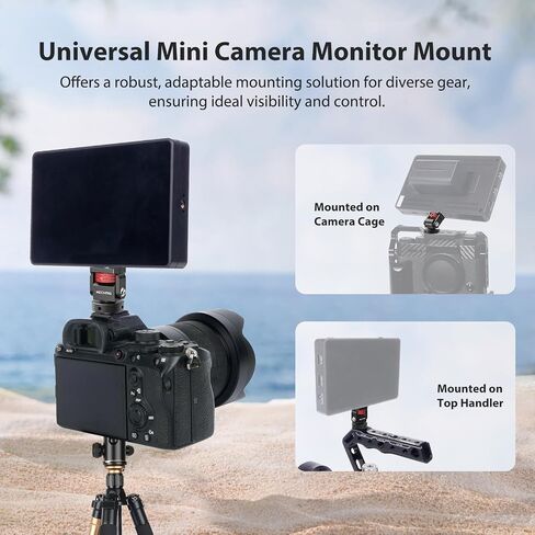 شاشة Mini Camera Monitor مع حذاء بارد ، شاشة حقل الألومنيوم مع 1/4 ″ المسمار لقفص MIC LED LED ، محول الأحذية البارد 360 درجة دوارة و 180 درجة. in Kuwait
