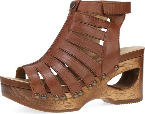 Dansko Adie Heeled Gladiator Sandal for Women - الخشب الخشبي المصنوع يدويًا - سفن قدم الرغوة للذاكرة وحشو المطاط للراحة والمتانة التي لا مثيل لها in Kuwait