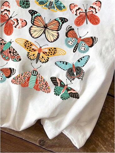 Toddler Girl's Graphic Print Tee Shirt Round Neck Short Sleeve T Shirts Summer Cute Trendy Tops in Kuwait