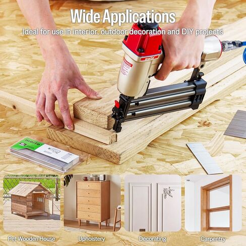 meite F50C Pneumatic Brad Nailer with 2000pcs Nails (1-1/4", 2"), Air 18 Gauge Brad Nailer Small Finish Nail Gun for Trim Work, Fires 18 Gauge Brad Nails 5/8 Inch to 2 Inch in Saudi Arabia