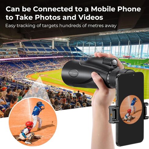 K&F Concept 8-32X50 Zoom Monocular - High Power Dual Focus Prism Compact Monoculars for Kids Adults, with Phone Adapter, Low Light Night Vision, FMC Lens for Bird Watching Hunting Travel Camping Starg in Kuwait