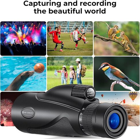 K&F Concept 8-32X50 Zoom Monocular - High Power Dual Focus Prism Compact Monoculars for Kids Adults, with Phone Adapter, Low Light Night Vision, FMC Lens for Bird Watching Hunting Travel Camping Starg in Kuwait