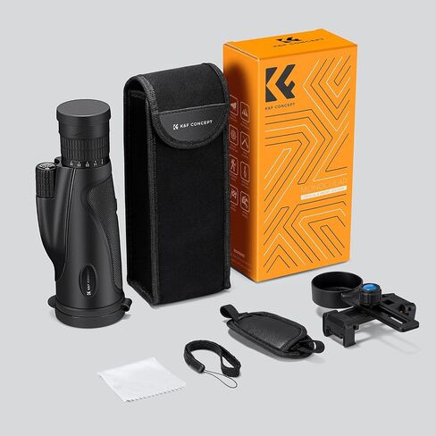 K&F Concept 8-32X50 Zoom Monocular - High Power Dual Focus Prism Compact Monoculars for Kids Adults, with Phone Adapter, Low Light Night Vision, FMC Lens for Bird Watching Hunting Travel Camping Starg in Kuwait