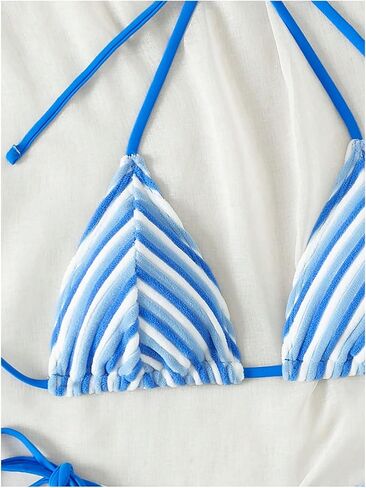 SHENHE Women's 2 Piece Swimsuit Floral Print Halter Tie Side Triangle Bikini Set in Kuwait