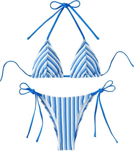 SHENHE Women's 2 Piece Swimsuit Floral Print Halter Tie Side Triangle Bikini Set in Kuwait