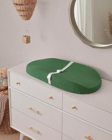 Blissful Diary Muslin Changing Pad Cover for Girls Boys, Soft Baby Diaper Change Table Pad Covers, 2 Pack (Monstera Leaves & Dark Green, Avocado) in Saudi Arabia