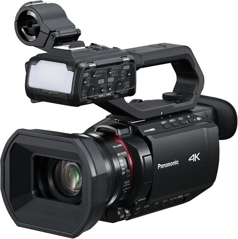 Panasonic X2100 4K Camcorder for Directors, Wide Angle Telephoto Lens with 24X Zoom, Hybrid O.I.S.,Lightweight Heat Dispersing Design, Detachable Handle - HC-X2100 in Kuwait