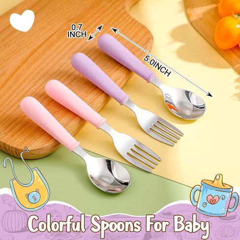 2 Pcs 8.2" Large Kids Porcelain Plates with Silicone Sleeves Toddlers Divided Plates Extra Deep White Porcelain Dishes 2 Pack Spoons and Forks Set Microwave Dishwasher Friendly(Pink,Purple) in Kuwait