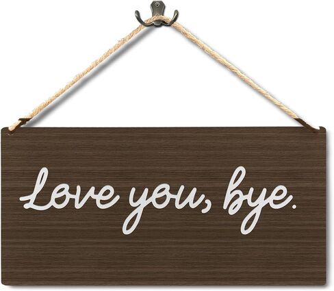 Hallway Decor for Walls - Love You Bye Wooden Sign, Above Door Wall Decor, Love You Bye Wood Signs for Home Wall Decor, Love Signs for Home Decor 12x6 Inches in Kuwait