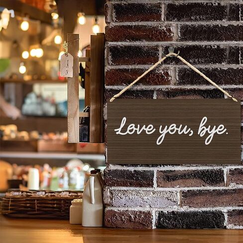 Hallway Decor for Walls - Love You Bye Wooden Sign, Above Door Wall Decor, Love You Bye Wood Signs for Home Wall Decor, Love Signs for Home Decor 12x6 Inches in Kuwait