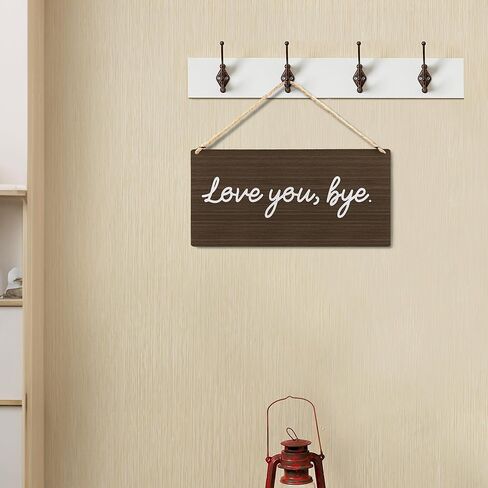 Hallway Decor for Walls - Love You Bye Wooden Sign, Above Door Wall Decor, Love You Bye Wood Signs for Home Wall Decor, Love Signs for Home Decor 12x6 Inches in Kuwait