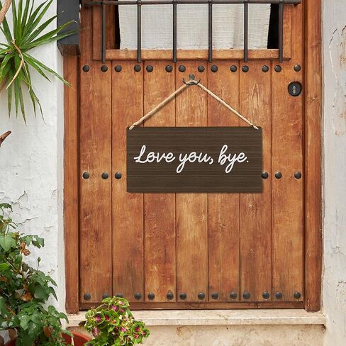 Hallway Decor for Walls - Love You Bye Wooden Sign, Above Door Wall Decor, Love You Bye Wood Signs for Home Wall Decor, Love Signs for Home Decor 12x6 Inches in Kuwait