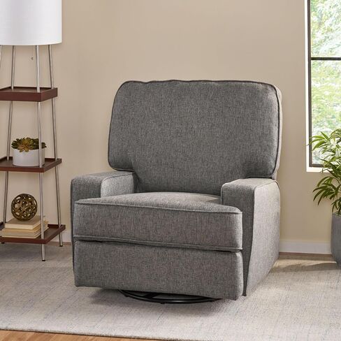 Merax Swivel Glider Rocking Chair for Nursery, Push Back Recliner Armchair for Living Room in Saudi Arabia