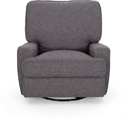 Merax Swivel Glider Rocking Chair for Nursery, Push Back Recliner Armchair for Living Room in Saudi Arabia