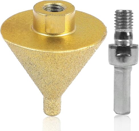 Kodilin Diamond Beveling Chamfer Bits 0-2" Diamond Cone Tile Bit, Angle Grinders Tile Diamond Drill Bit for Hole Enlarging Trimming in Granite Marble Porcelain Ceramic Wood Stone, M10 Thread in Saudi Arabia