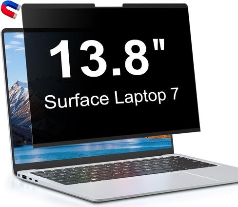 فلتر شاشة الخصوصية لجهاز MacBook Pro 13 بوصة (2016-2022، M1، M2)، جهاز MacBook Air 13 بوصة (2018-2021، M1)، واقي أسود مضاد للتجسس قابل للإزالة من MagicSuction، فلتر ضوء أزرق وهج in Saudi Arabia