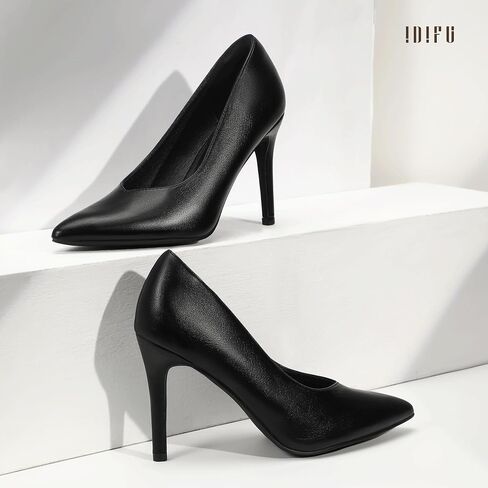 IDIFU IN4 High Heels Closed Toe Heels Women's Pumps Stiletto Pointed Toe Dress Shoes for Women Wedding Prom Bridal Work Office Business Prom Bride Trendy Dressy Sexy Comfortable Pumps Shoes in Saudi Arabia