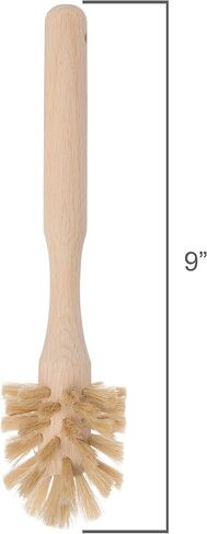 REDECKER Bottle Brush Cleaner - Horsehair and Beechwood Handle for Vases, Pitchers, Mugs, and Baby Bottles, 13-3/4 Inch, Dense Natural Bristles - Wooden Bottle Brush - Bottle Brush Wood Handle in Saudi Arabia