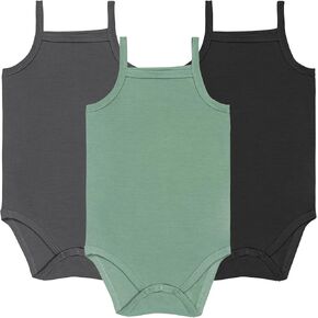 GUISBY RAYON مصنوعة من الخيزران Undershirt Boy Girl Bodysuit for Baby 3 Packs