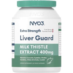 Milk Thistle Liver Detox Supplement 200mg with Dandelion Root & Artichoke Silymarin, 60 Capsules Liver Cleanse Liver Support Herbal Health Supplement, Antioxidant Support