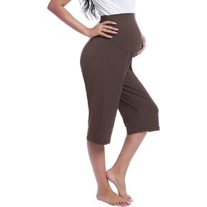 Joyaria Maternity Capri Pants Sleep Lounge Pregnancy Sleepwear Women Bamboo Viscose Over Belly Active Yoga Shorts S-XXL