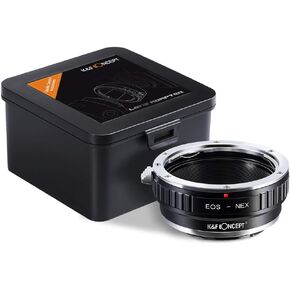 K&F Concept EF EF-S to E Mount Adapter, Manual Focus Lens Mount Adapter Compatible with Canon EOS Lens to Sony Alpha Nex E-Mount Camera Body