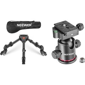 NEEWER Photography Tripod Dolly, Heavy Duty 33lbs Capacity Tripod Wheels with 2 inch Rubber Wheels, Adjustable Leg Mount, Carry Bag and Professional Metal 360 Degree Rotating Panoramic Ball Head
