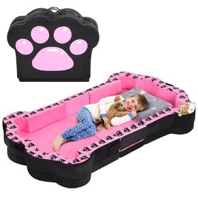 Portable Toddler Floor Bed for Toddlers,Foldable Travel Bed with Washable Cover for Kids,Soft and Safe