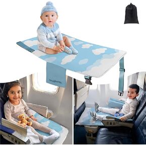 Airplane Seat Extender for Toddlers – Lightweight & Portable Travel Bed with Cloud Design – Perfect for Flights, Camping & Sleepovers – Includes Carry Bag